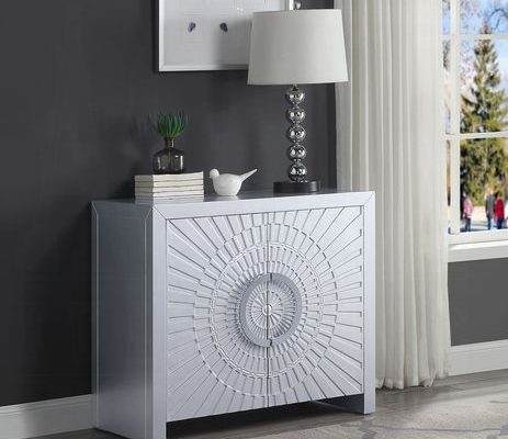 Acme Cicero Platinum Console Cabinet