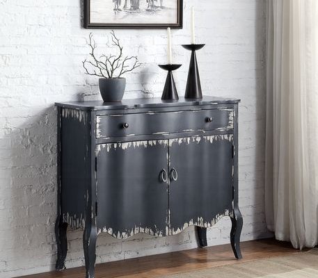 Acme Deianira Antique Gray Console Cabinet