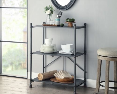 Acme Cordelia Sandy Black Dark Bronze Hand-Brushed Console Table