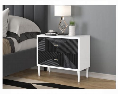 Acme Dubni White & Black Accent Table