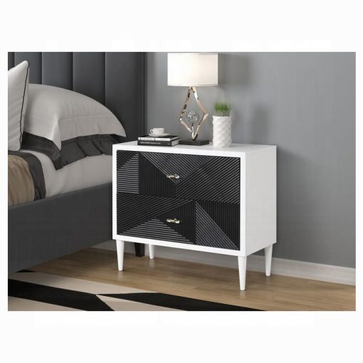 Acme Dubni White & Black Accent Table