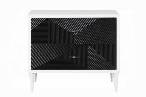 Acme Dubni White & Black Accent Table - Image 3