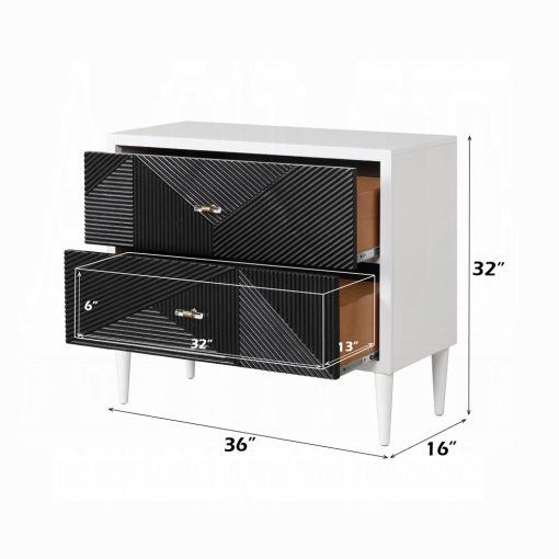 Acme Dubni White & Black Accent Table - Image 6