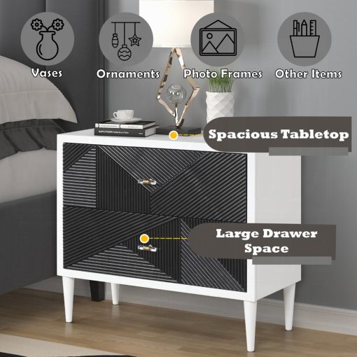 Acme Dubni White & Black Accent Table - Image 7