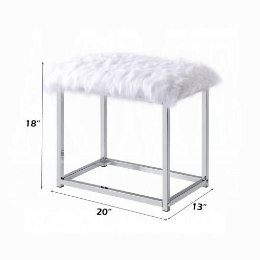 Acme Coleen Chrome Vanity Set - Image 8