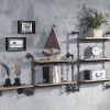 Acme Brantley Oak & Sandy Black Wall Rack