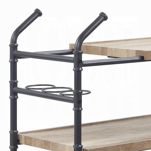 Acme Brantley Oak & Sandy Black Serving Cart - Image 4