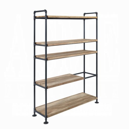 Acme Brantley Oak & Sandy Black Bookshelf - Image 2