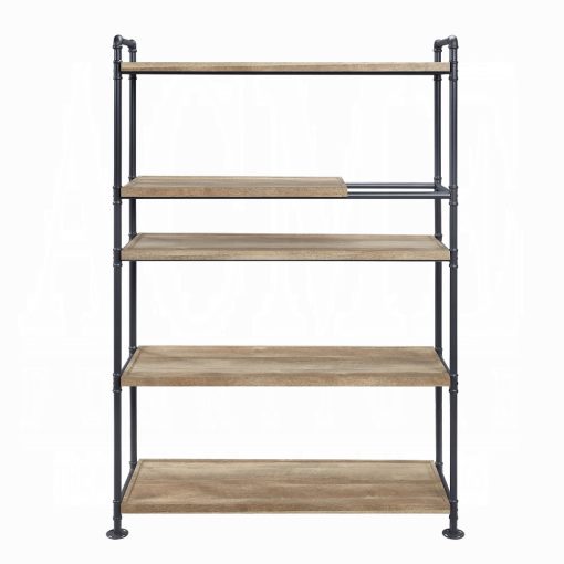 Acme Brantley Oak & Sandy Black Bookshelf - Image 3