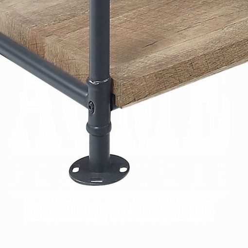 Acme Brantley Oak & Sandy Black Bookshelf - Image 6