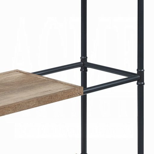 Acme Brantley Oak & Sandy Black Bookshelf - Image 7