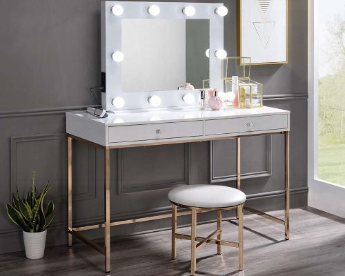 Acme Avery White Accent Mirror