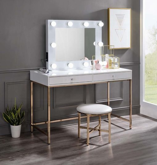 Acme Avery White Accent Mirror