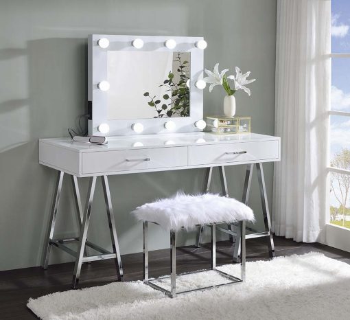 Acme Avery White Accent Mirror - Image 6
