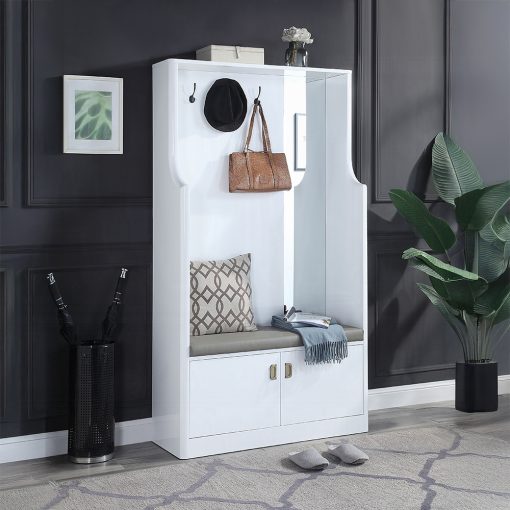 Acme Buck II White High Gloss Hall Tree