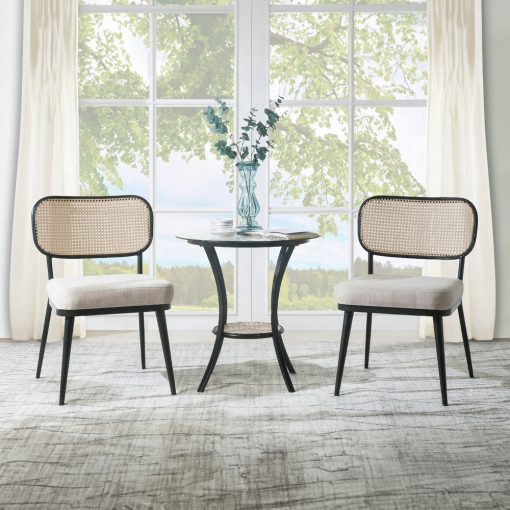 Acme Colson Black 3 Pcs Table & Chairs Set