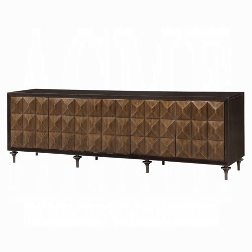 Acme Diya Console Forged Bronze & Espresso Cabinet - Image 2