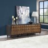 Acme Diya Console Forged Bronze & Espresso Cabinet