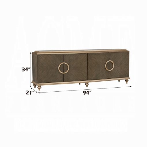 Acme Ashtin Brown Console Cabinet - Image 5