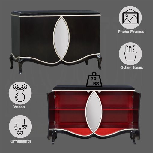 Acme Ashor Black Console Cabinet - Image 7