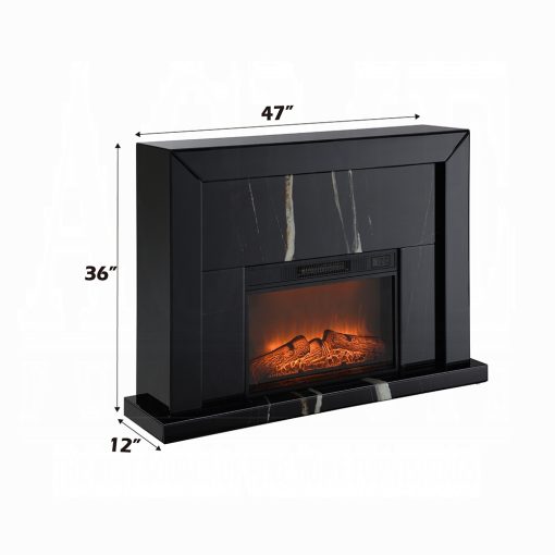 Acme Drisana Black Mirrored Fireplace - Image 6