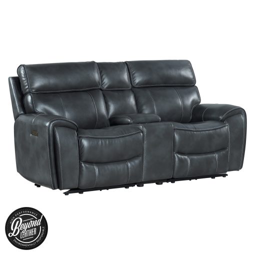 Intercon Summit Dual-Power Loveseat | Bolero Slate