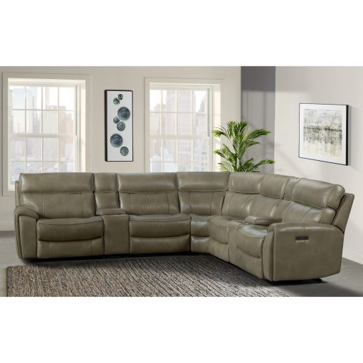 Intercon Summit Dual-Power Sectional Set | Belero Mushroom - Image 4