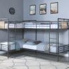 Acme Cordelia Sandy Black, Dark Bronze Hand-Brushed Quadruple Twin Bunk Bed