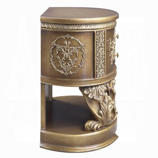 Acme Constantine Brown & Gold Nightstand - Image 5