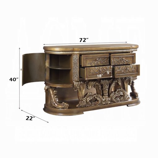 Acme Constantine Brown & Gold Dresser - Image 5