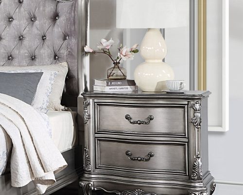 Acme Ariadne Antique Platinum Nightstand
