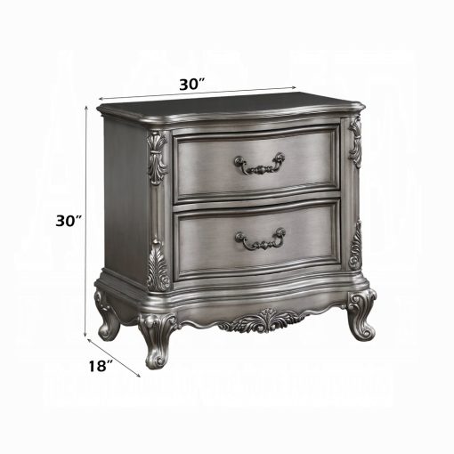 Acme Ariadne Antique Platinum Nightstand - Image 6