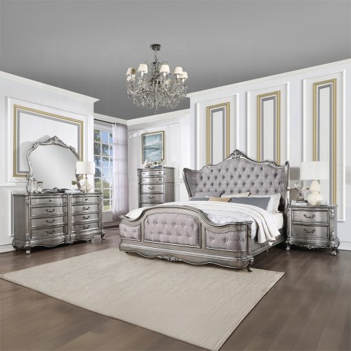 Acme Ariadne Antique Platinum Nightstand - Image 7