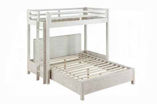 Acme Celerina Weathered White Queen Bed - Image 2