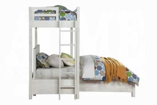 Acme Celerina Weathered White Queen Bed - Image 4