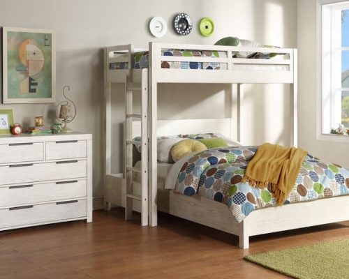 Acme Celerina Weathered White Queen Bed