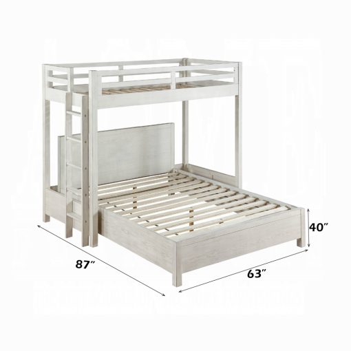 Acme Celerina Weathered White Queen Bed - Image 6