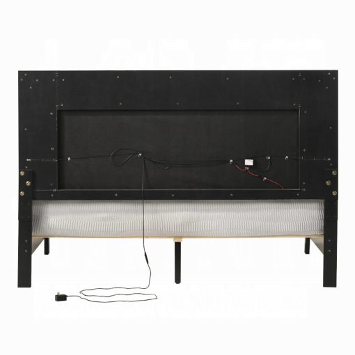 Acme Casilda Gray Synthetic Leather & White Bed with Led - Image 4