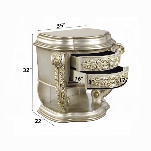 Acme Danae Champagne & Gold Nightstand - Image 7