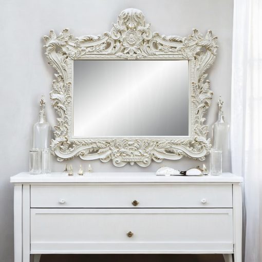 Acme Adara Antique White Mirror - Image 5