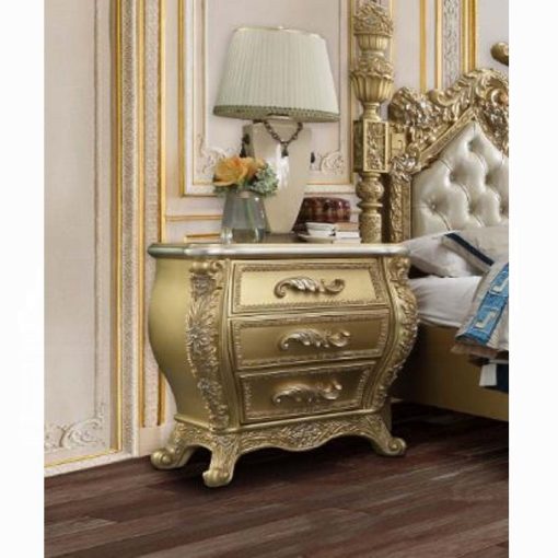 Acme Cabriole Gold Nightstand