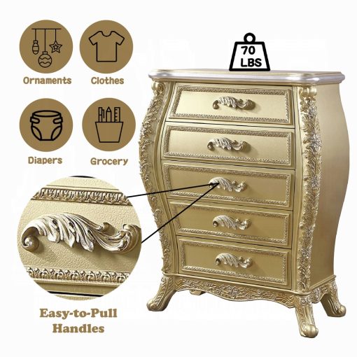 Acme Cabriole Gold Chest - Image 3