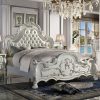 Acme Dresden Synthetic Leather & Bone White Bed