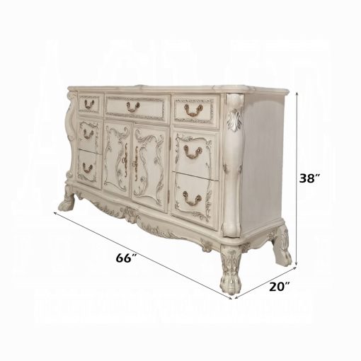 Acme Dresden Bone White Dresser - Image 6