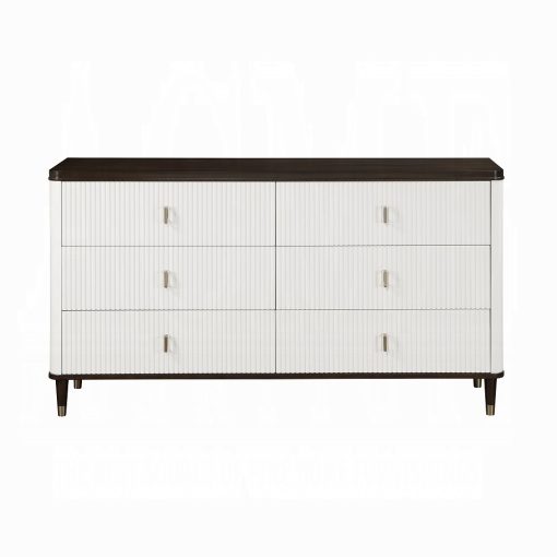 Acme Carena White & Brown Dresser with Jewelry Tray - Image 3