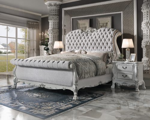 Acme Dresden Bone White Queen Bed