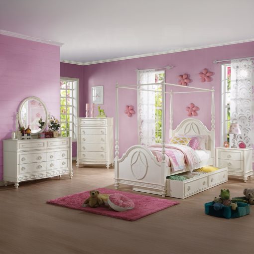 Acme Dorothy Ivory Bed - Image 8