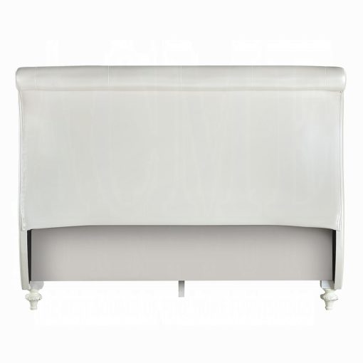 Acme Dorothy Pearl White Synthetic Leather & Ivory Full Bed - Image 5