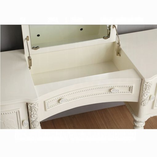 Acme Dorothy Ivory Vanity Desk & Mirror - Image 5