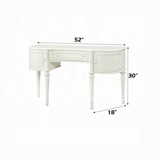 Acme Dorothy Ivory Vanity Desk & Mirror - Image 7